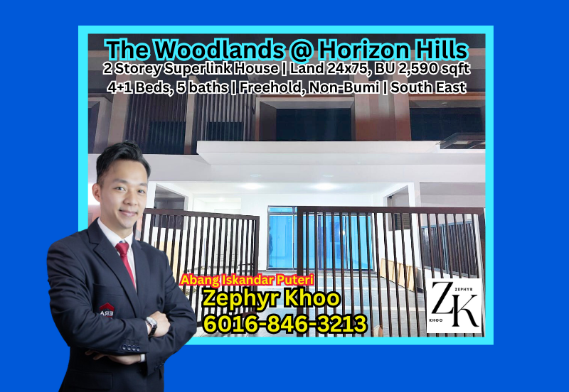 The Woodlands @ Horizon Hills 2 Storey Terrace / Superlink House For Sale