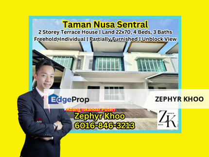 Taman Nusa Sentral 2 Storey Terrace House For Rent, Johor, 