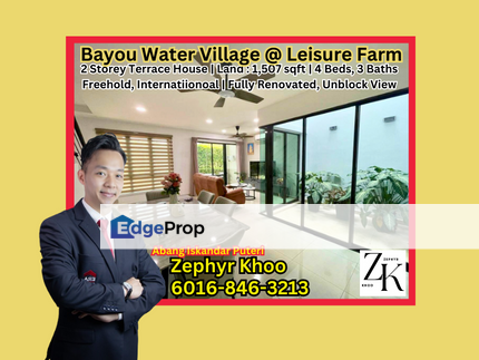 Bayou Water Village @ Leisure Farm Double Storey Terrace House For Sale, Johor, Gelang Patah