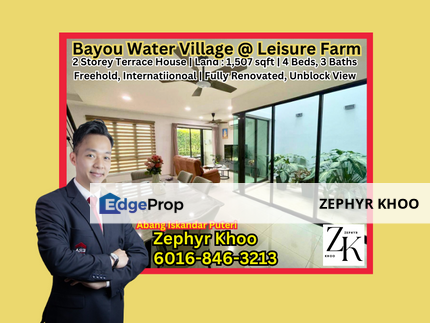 Bayou Water Village @ Leisure Farm Double Storey Terrace House For Sale, Johor, Gelang Patah