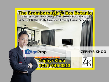 The Bromborough @ Eco Botanic Double Storey Superlink House For Rent, Johor, Nusajaya