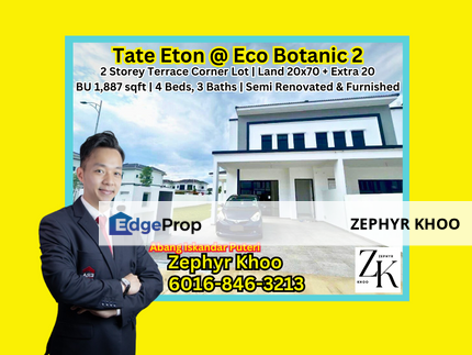 Eco Botanic 2 @ Tate Eton Double Storey Terrace House For Rent, Johor, Nusajaya