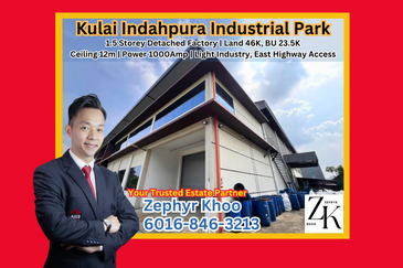 Kulai Indahpura Industrial Park 1.5 Storey Detached Factory For Sale