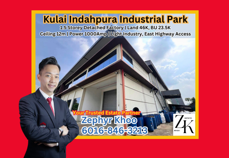 Kulai Indahpura Industrial Park 1.5 Storey Detached Factory For Sale
