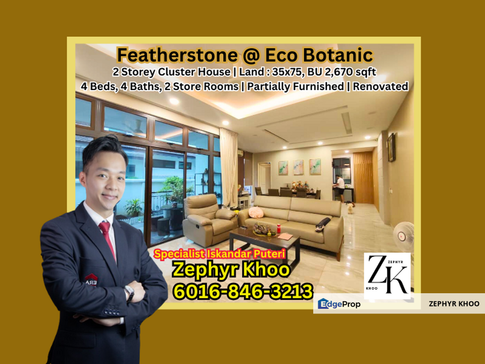 Featherstone @ Eco Botanic 2 Storey Cluster House For Sale, Johor, 
