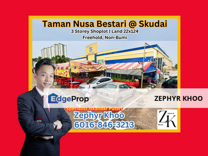 Taman Nusa Bestari @ Skudai 3 Storey Shoplot For Sale, Johor, 