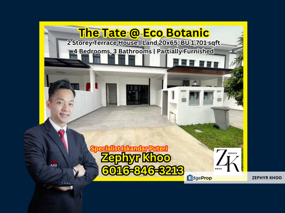 The Tate @ Eco Botanic 2 Storey Terrace House For Rent Now, Johor, Nusajaya