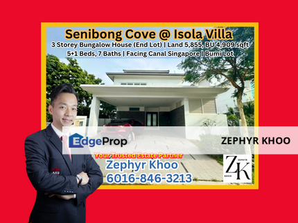 Senibong Cove @ Isola Villa Permas Jaya 3 Storey Bungalow House For Sale, Johor, Masai