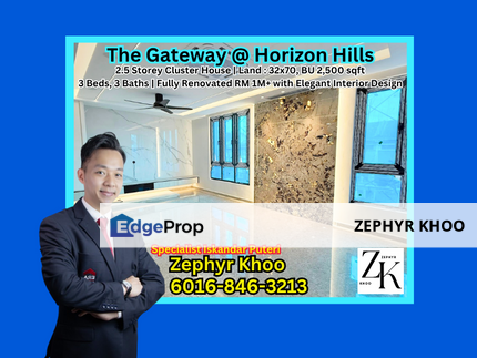 The Gateway @ Horizon Hills 2.5 Storey Cluster House For Sale, Johor, Nusajaya