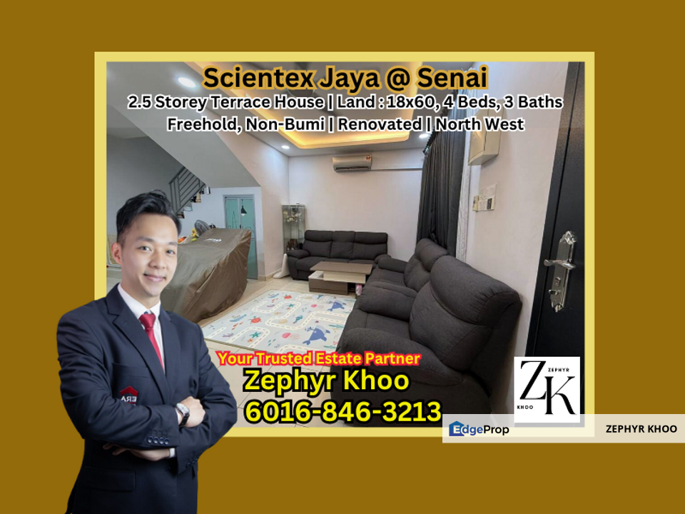Taman Scientex Jaya @ Senai 2.5 Storey Terrace House  For Sale, Johor, Senai