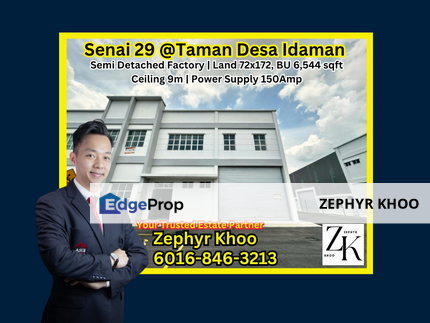 Senai 29 @Taman Desa Idaman  Semi Detached Factory For Rent, Johor, Senai