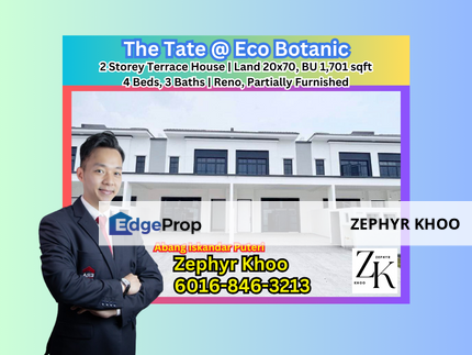 The Tate @ Eco Botanic 2 Storey Terrace House For Rent, Johor, Nusajaya