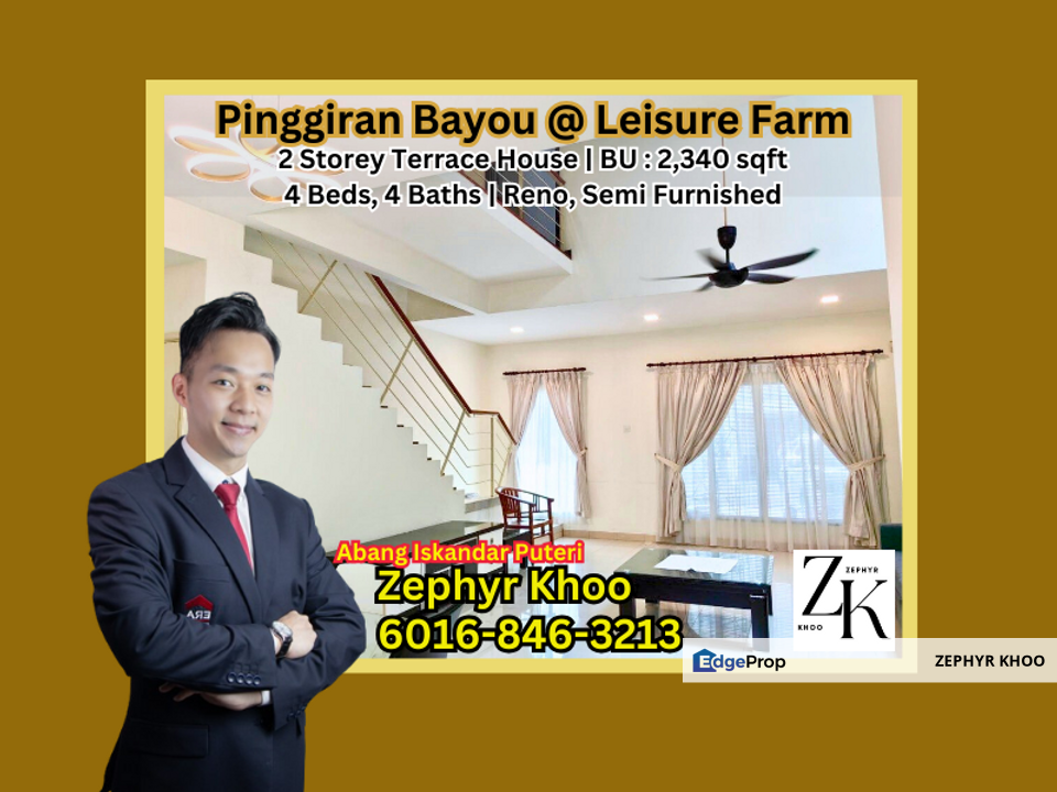 Pinggiran Bayou @ Leisure Farm 2 Storey Terrace House For Sale, Johor, Gelang Patah
