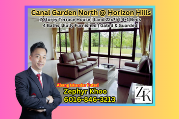 The Canal Garden North @ Horizon Hills Double Storey Terrace House For Rent!