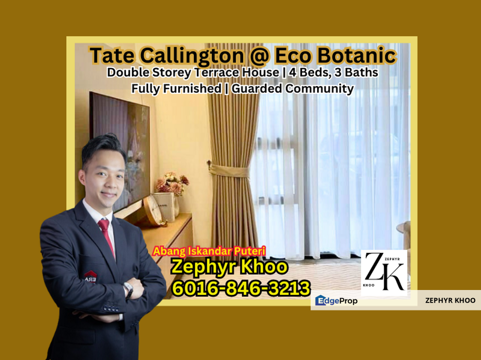 Tate Callington @ Eco Botanic Double Storey Terrace House For Rent, Johor, Nusajaya