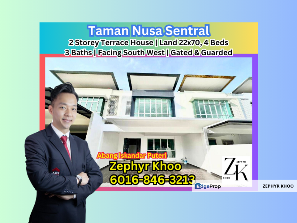 Taman Nusa Sentral 2 Storey Terrace House For Sale Now!, Johor, 