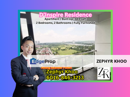 D’Inspire Residence / Inspira Bestari  @ Taman Nusa Bestari / Bukit Indah Apartment For Rent, Johor, Johor Bahru