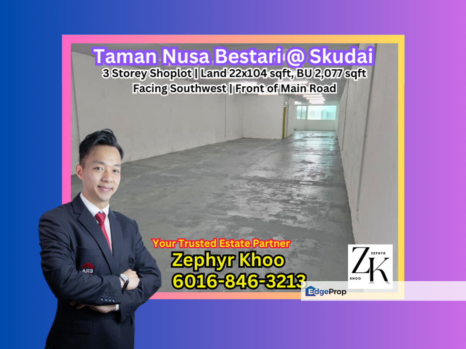 Nusa Bestari, Taman Nusa @Skudai, 3 Storey Shoplot For Rent !, Johor, 