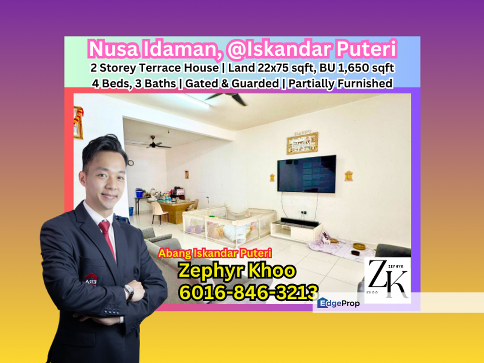 Nusa Idaman, Taman Nusa Idaman @ Iskandar Puteri , Double Storey Terrace House for Sale !, Johor, Nusajaya