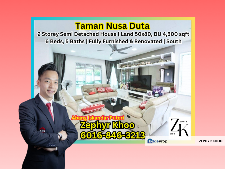 Taman Nusa Duta @ Iskandar Puteri Double Storey Semi Detached House, Johor, Johor Bahru