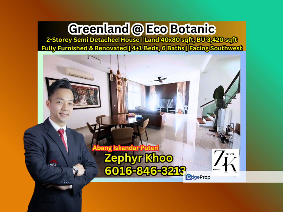 Greenland , Eco Botanic @ Iskandar Puteri Double Storey Semi Detached House for Sale !, Johor, Nusajaya