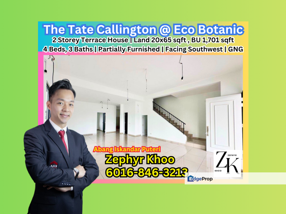 The Tate Callington , Eco Botanic @ Iskandar Puteri 2-Storey Terrace House for Sale !, Johor, Nusajaya