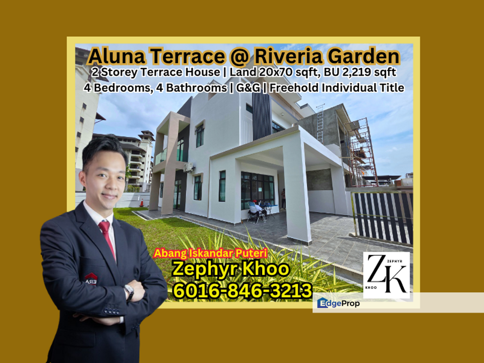 Aluna Terrace, Riveria Garden @ Iskandar Puteri, 2 Storey Terrace House for Sale !, Johor, 