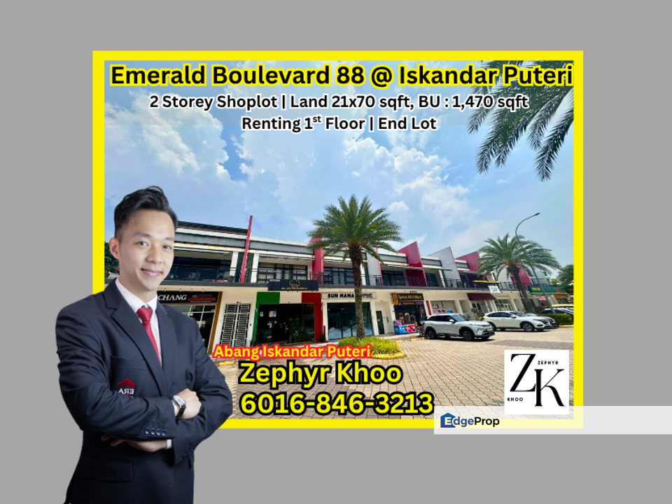 Emerald Boulevard 88, Laman Niaga Sunway @ Iskandar Puteri 2 Storey Shoplot for Rent !, Johor, 