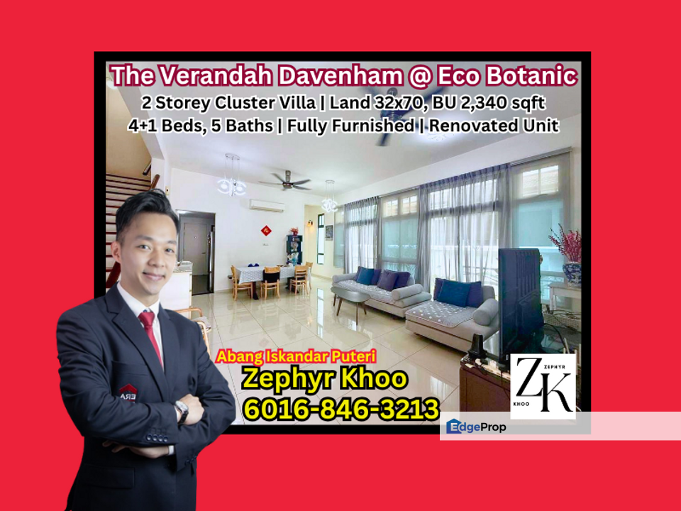 The Verandah Davenham @ Eco Botanic 2 Storey Cluster Villa for Sale !, Johor, Nusajaya