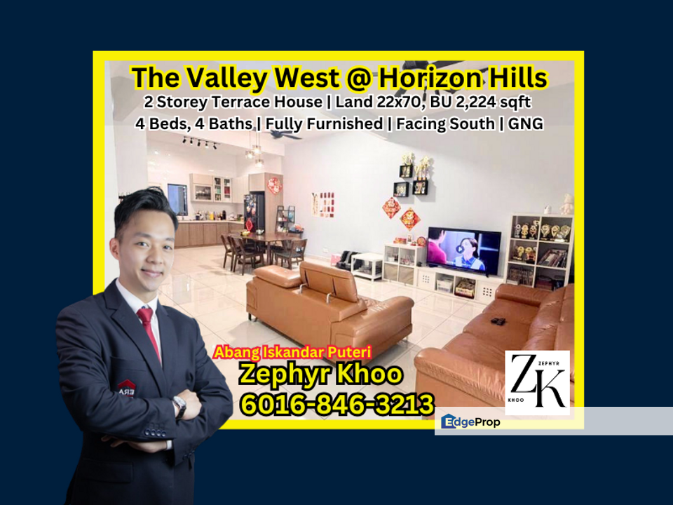 Jalan Gita 1/5, The Valley West @ Horizon Hills Double Storey Terrace House for Sale !, Johor, Horizon Hills