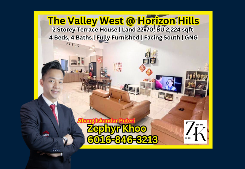 Jalan Gita 1/5, The Valley West @ Horizon Hills Double Storey Terrace House for Sale !!