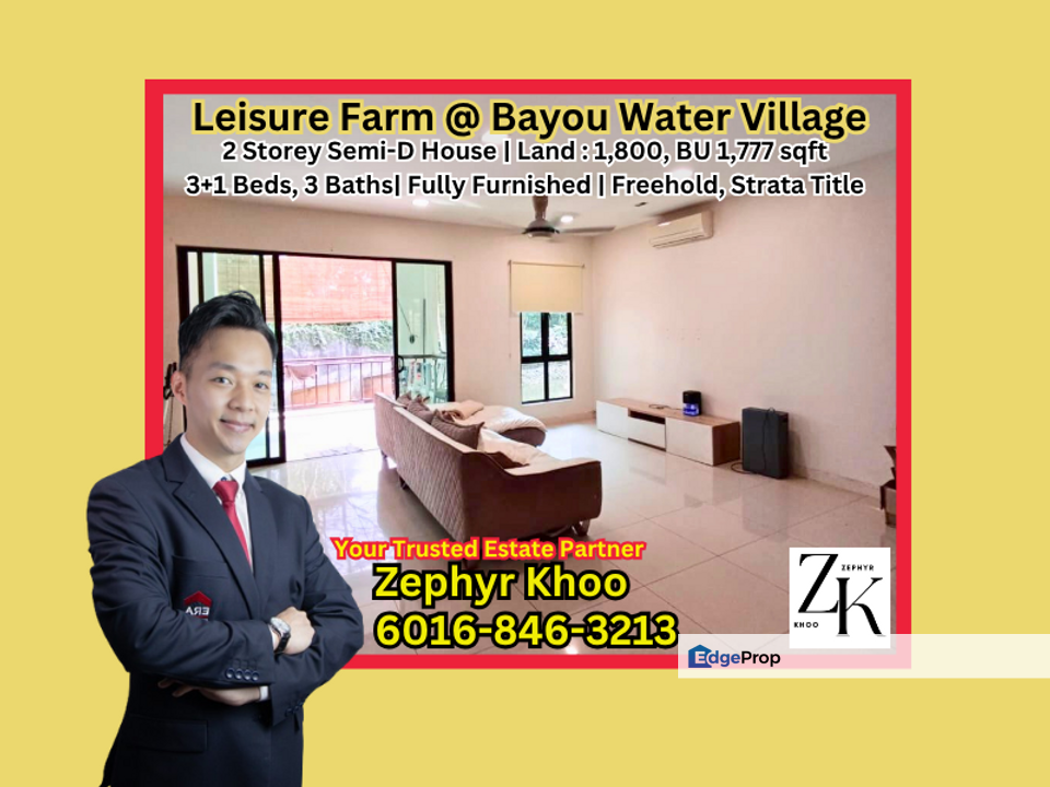 Bayou Water Village @ Leisure Farm Double Storey Semi-D House for Sale !, Johor, Gelang Patah
