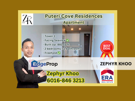 2beds 2baths Puteri Cove Residences Facing Seaview For Sale, Johor, Nusajaya