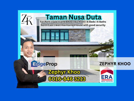 Taman Nusa Duta Bungalow For Rent, Johor, Johor Bahru