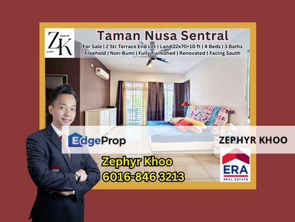 Taman Nusa Sentral End Lot Nice House For Sale, Johor, Nusajaya