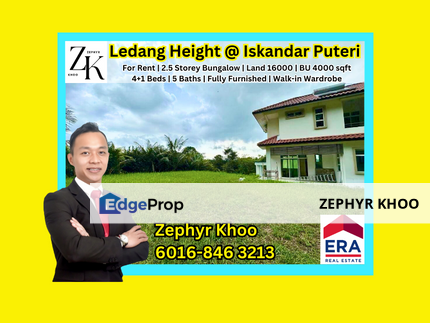 Ledang Heights 2.5 Storey Bungalow House For Rent, Johor, Nusajaya