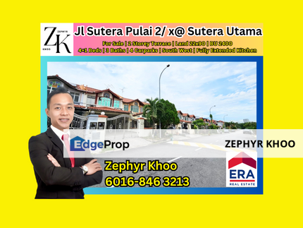 Jalan Sutera Pulai 2 @ Sutera Utama Terrace House For Sale, Johor, Skudai