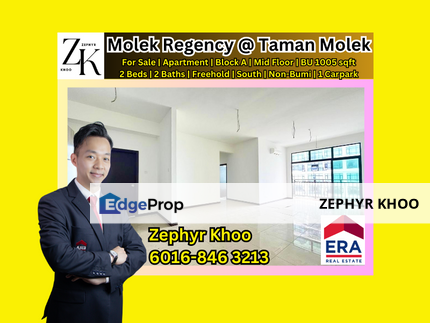 Molek Regency, Taman Molek Apartment Middle Floor Partly Furnished, Johor, Johor Bahru