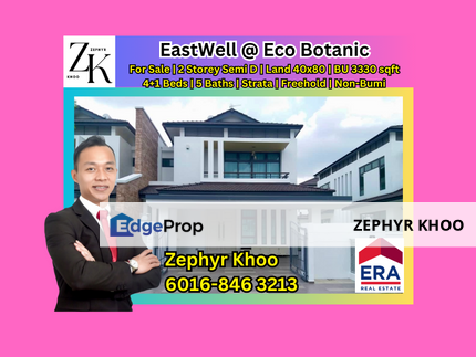 EastWell @ Eco Botanic 2 Storey Semi Detached House For Sale, Johor, Nusajaya