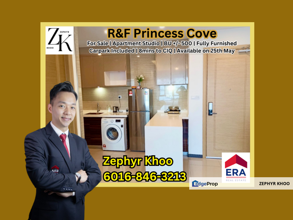 R&F Princess Cove Studio Unit Fully Furnished For Rent, Johor, Johor Bahru