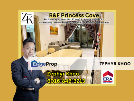 R&F Princess Cove Apartment Fully Furnished Renovated For Sale, Johor, Johor Bahru