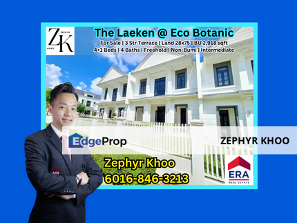 The Laeken @ Eco Botanic 3 Storey Terrace House For Sale, Johor, Nusajaya