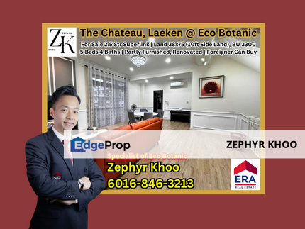 The Chateau Laeken @ Eco Botanic End Lot Superlink House For Sale, Johor, Nusajaya