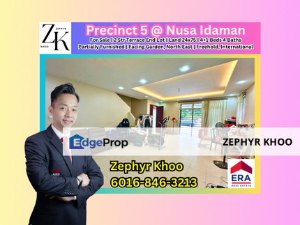 Precinct 5 @ Nusa Idaman 2 Storey Terrace House End Lot For Sale, Johor, Nusajaya