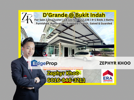 D’Grande @ Bukit Indah 2 Storey Cluster House For Sale, Johor, Johor Bahru