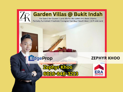  Garden Villas @ Bukit Indah Double Storey Cluster House For Sale, Johor, Johor Bahru