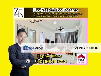 Eco Nest @ Eco Botanic Apartment Fully Furnished and Renovated Sale, Johor, Nusajaya