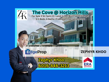 The Cove @ Horizon Hills 3 Storey Semi Detached House For Sale, Johor, Nusajaya