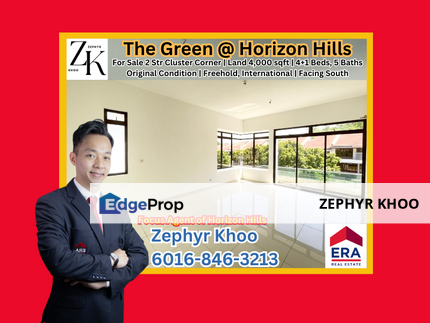 The Green @ Horizon Hills 2 Storey Cluster House Corner Lot For Sale, Johor, 