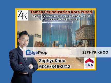 Taman Perindustrian Kota Puteri Semi- D Factory For Sale, Johor, Masai